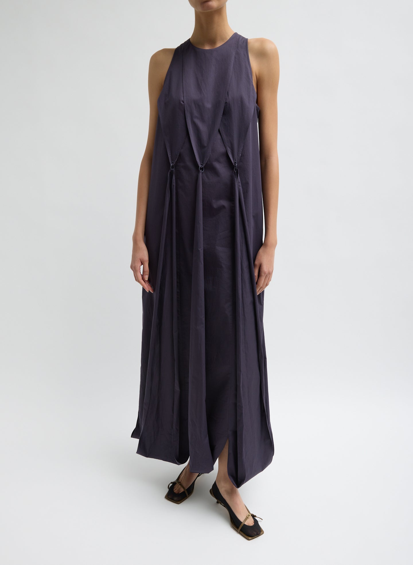 Eco Poplin Halter Paneled Dress Tibi Official Eco Poplin Halter Paneled Dress Tibi Official