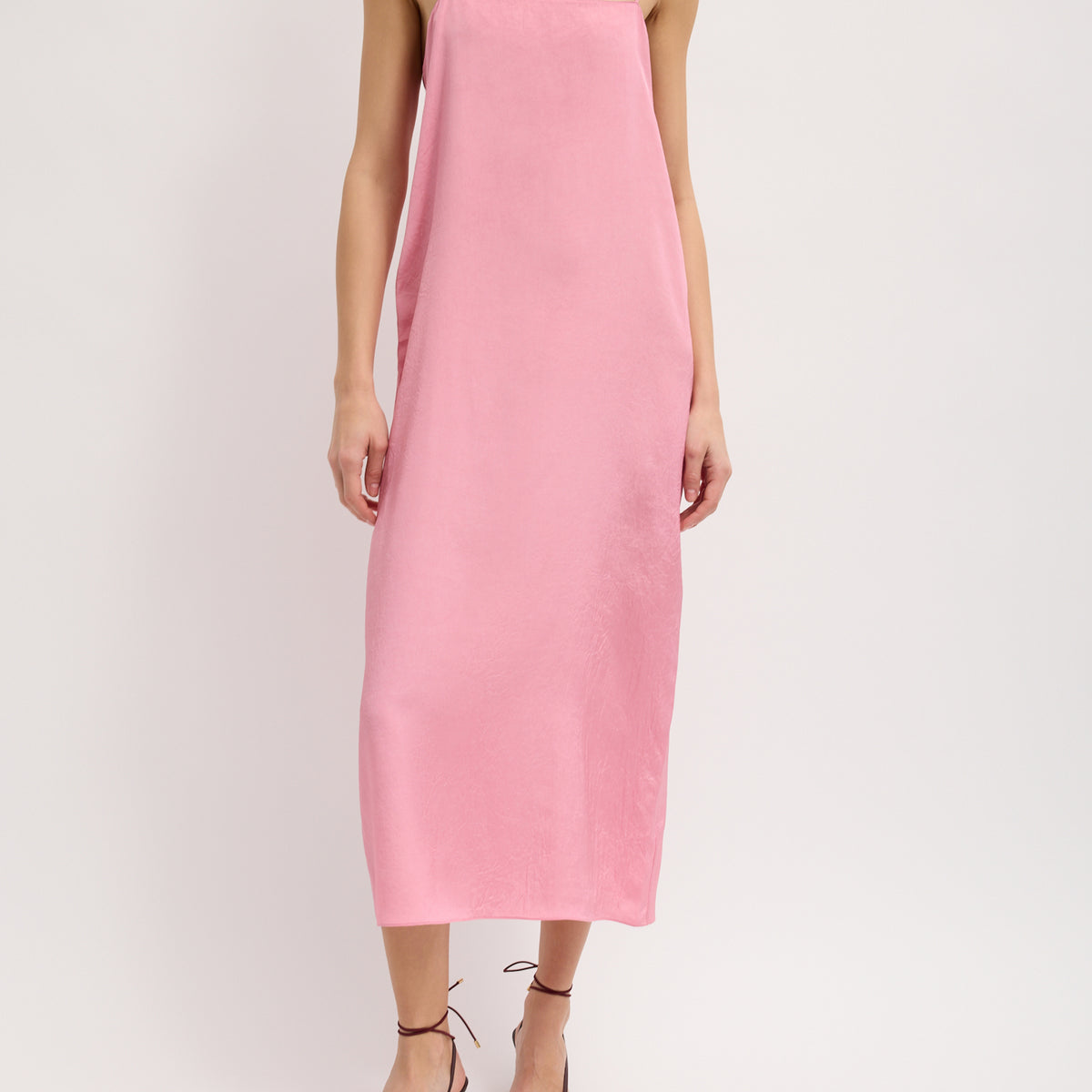 tibi lace applique slip dress Summer Acetate Crinkle Slip Dress – Tibi Official