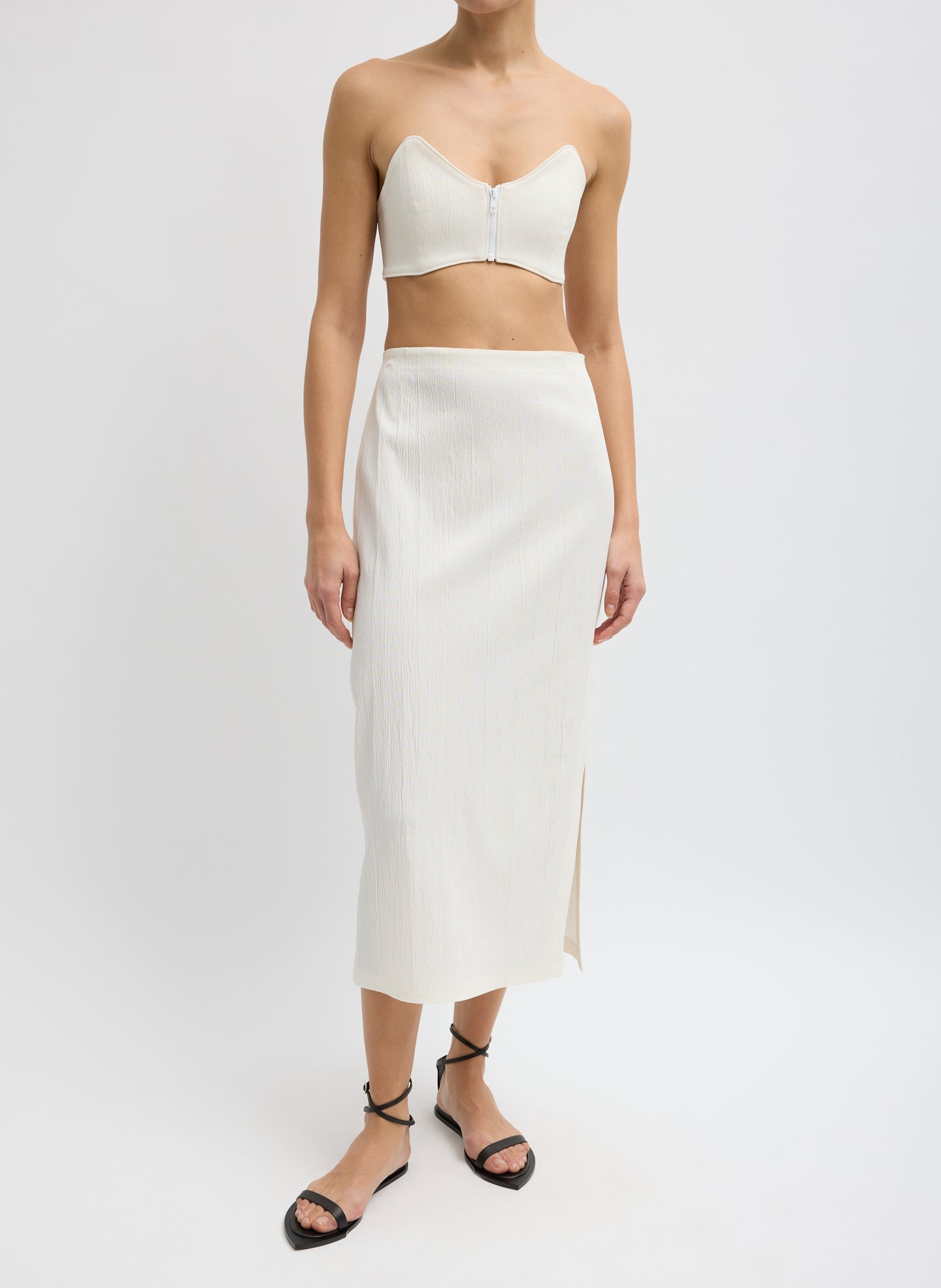 Creased Stretch Crepe Skirt – Tibi Official