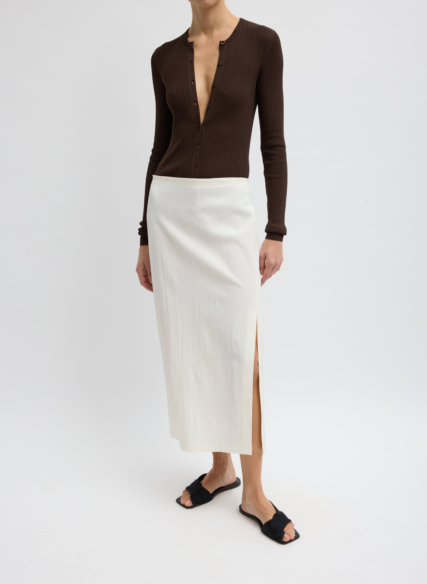 Creased Stretch Crepe Skirt – Tibi Official