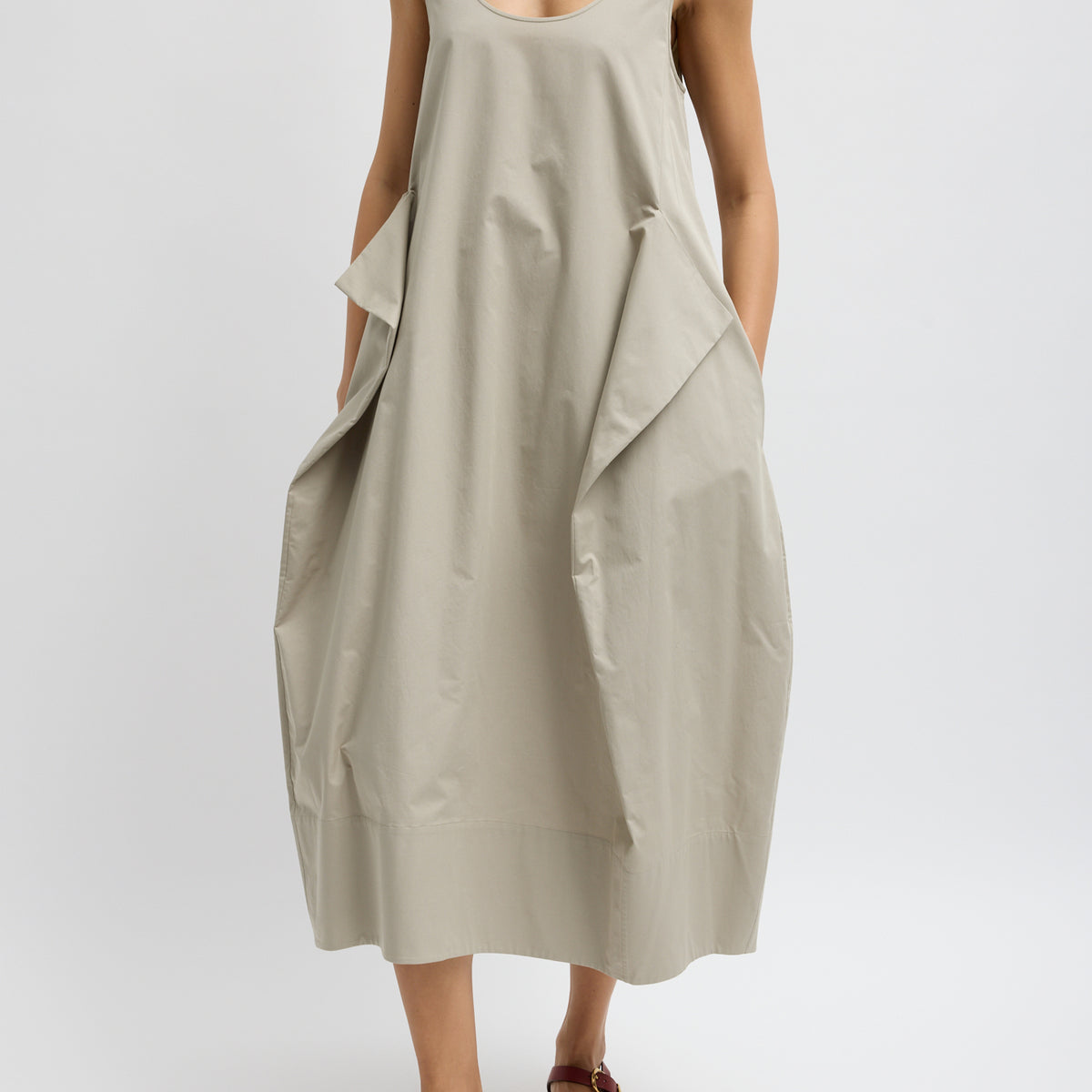 tibi cotton poplin dress Eco Poplin Tank Dress