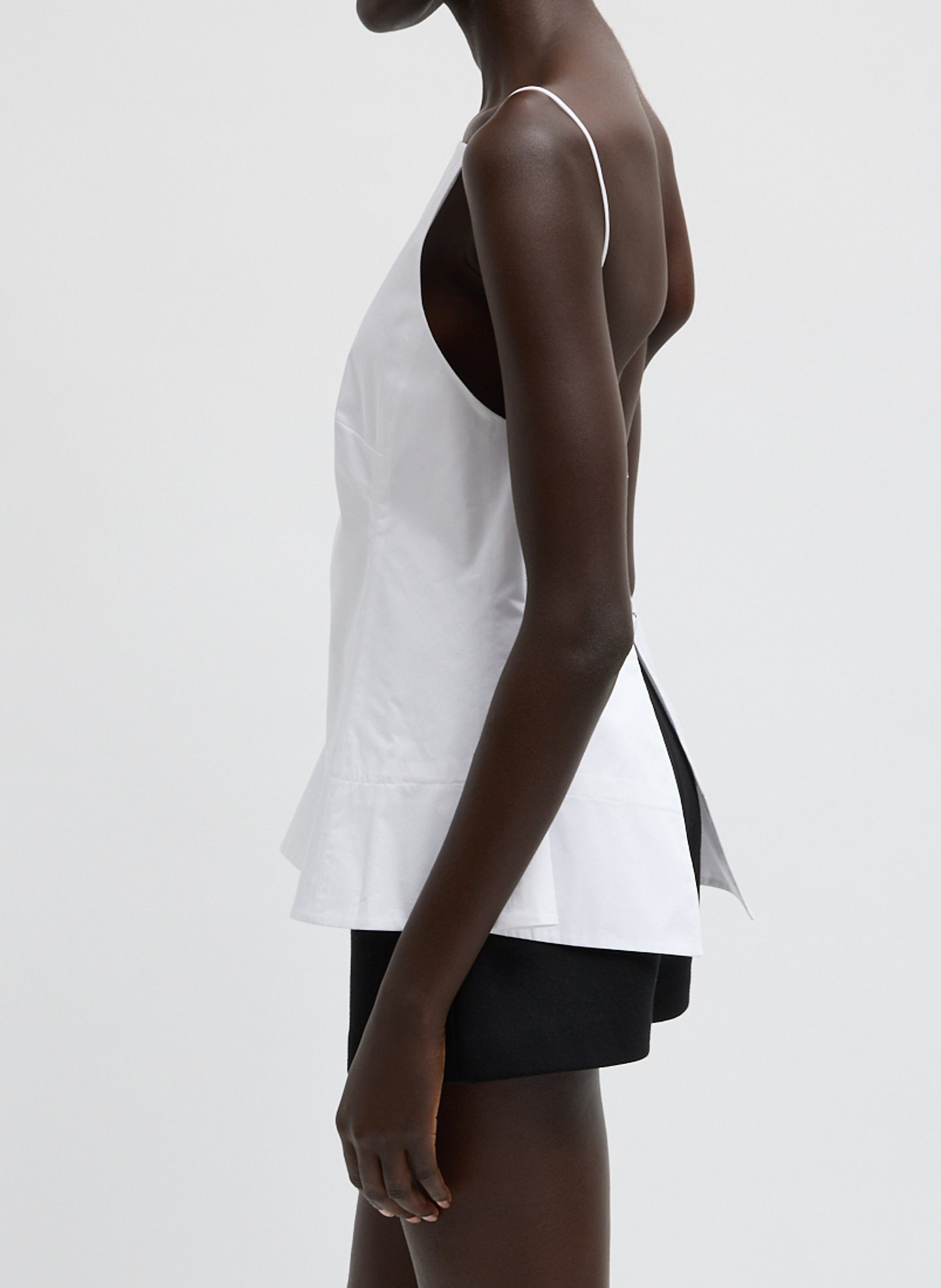 Eco Poplin Strappy Open Back Top – Tibi Official