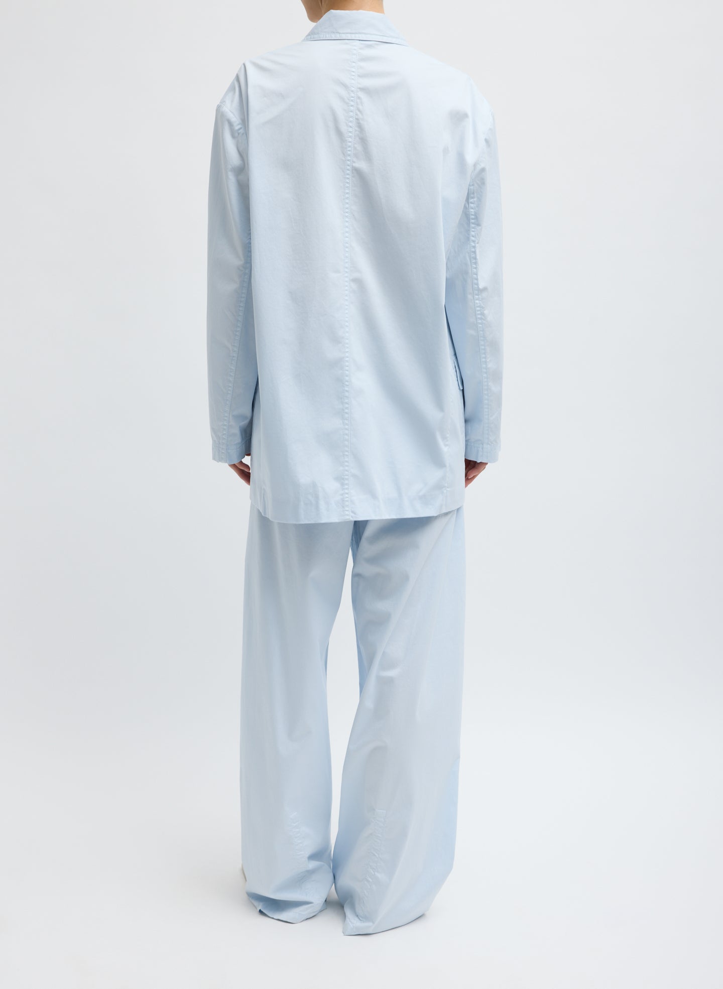 I-DE-A ライトブルー ジャンプスーツ Garment Dyed Silky Cotton Liam Blazer – Tibi Official