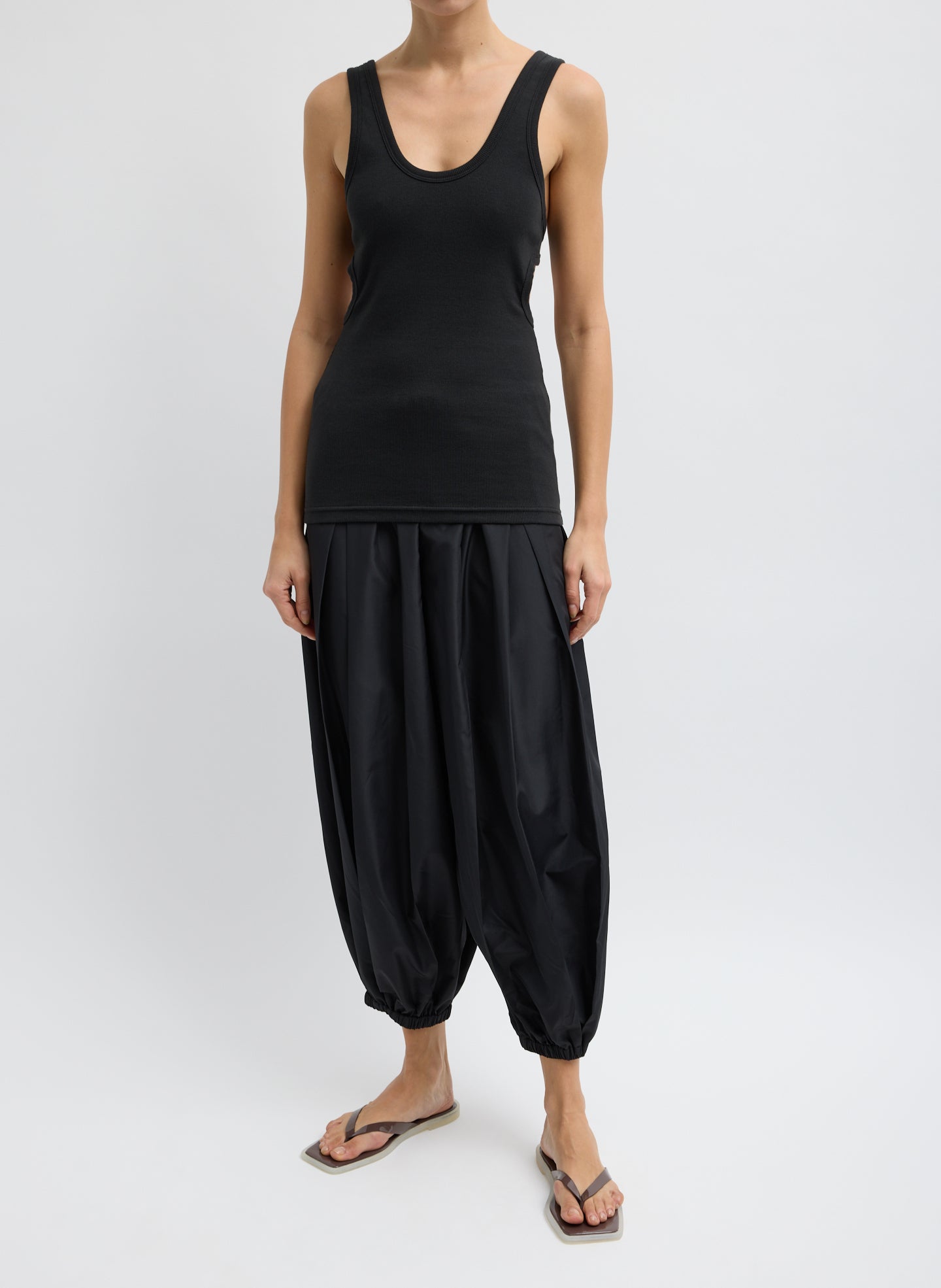 Ribbed Racerback Tank – Tibi Official
