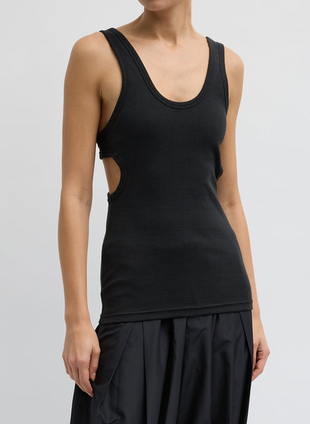 Ribbed Racerback Tank – Tibi Official