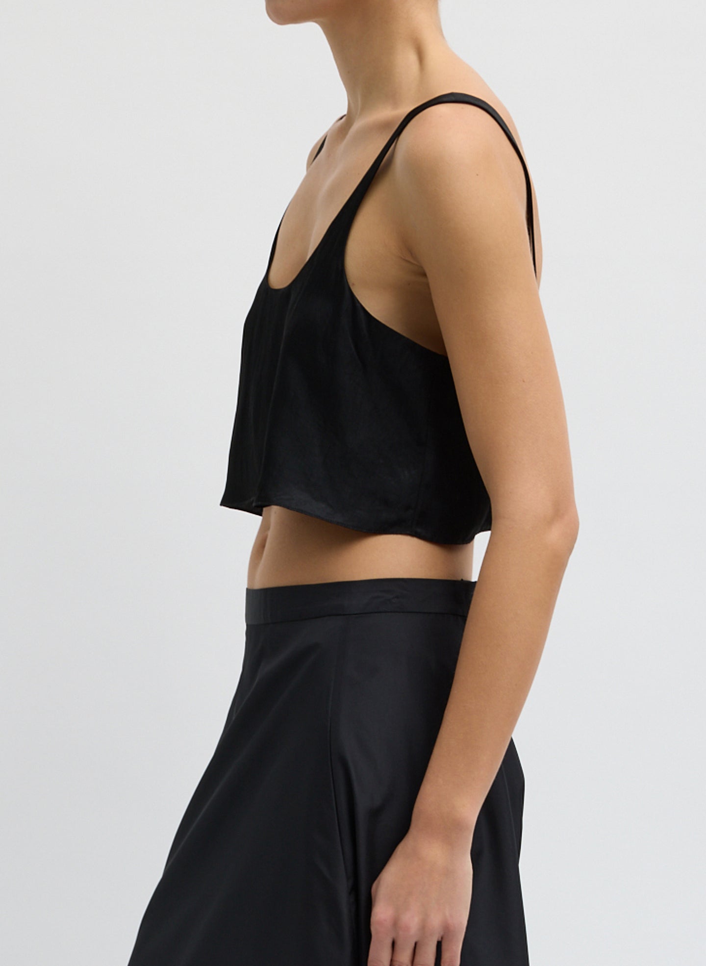 Summer Acetate Crinkle Cropped Tank – Tibi Official