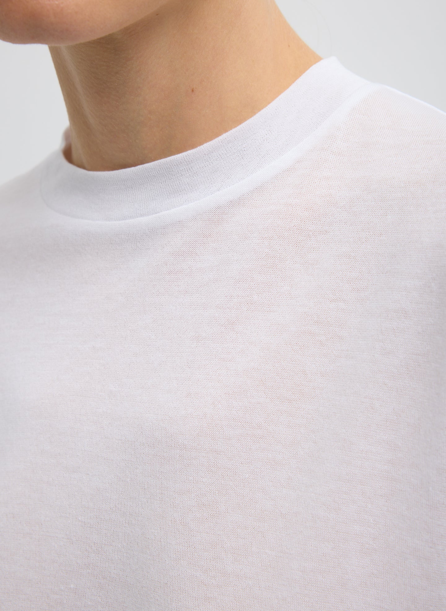 Sheer Crepe Knit Mock Unisex T-Shirt – Tibi Official