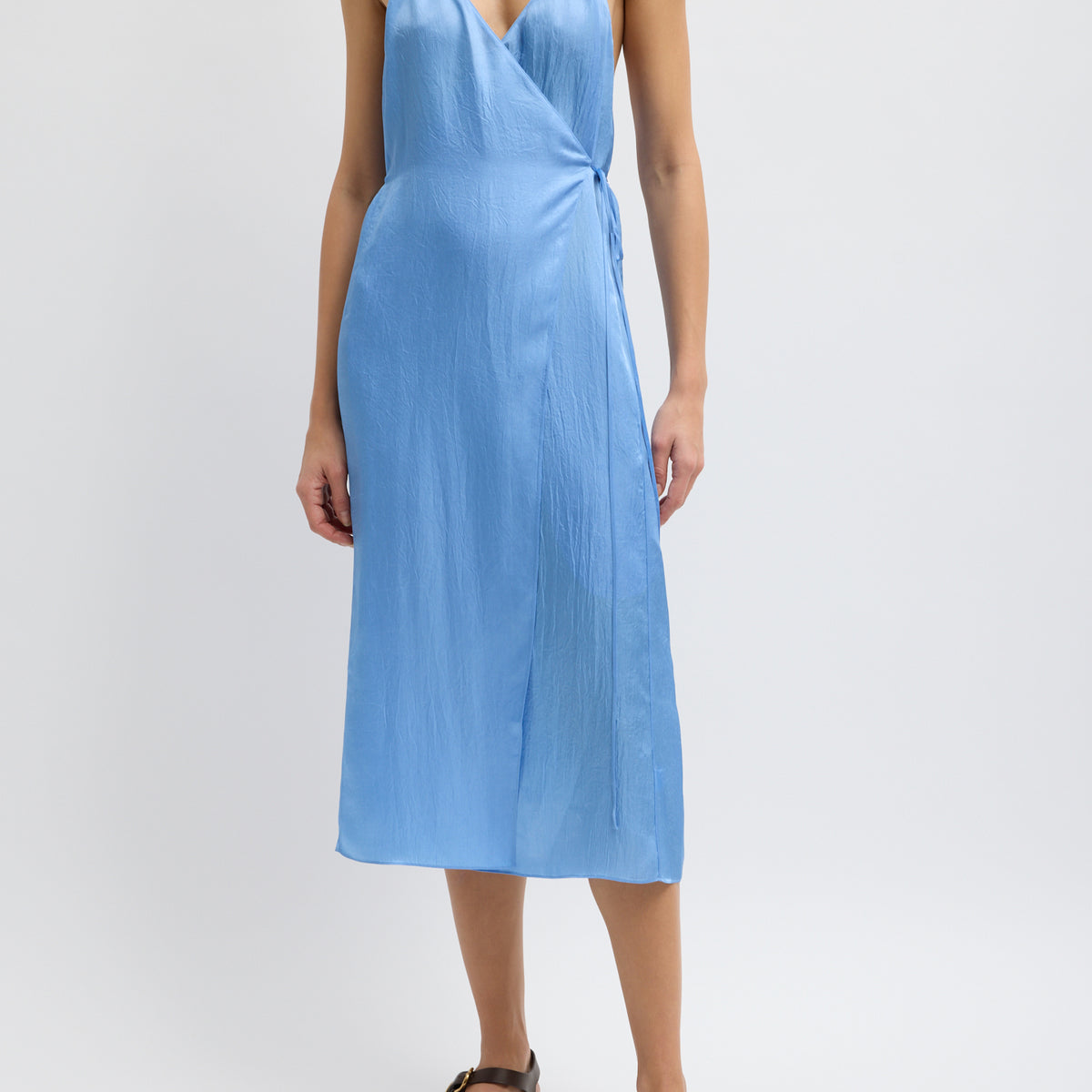 Summer Slip Wrap Dress - Baby Blue / 00 / U126SP1672