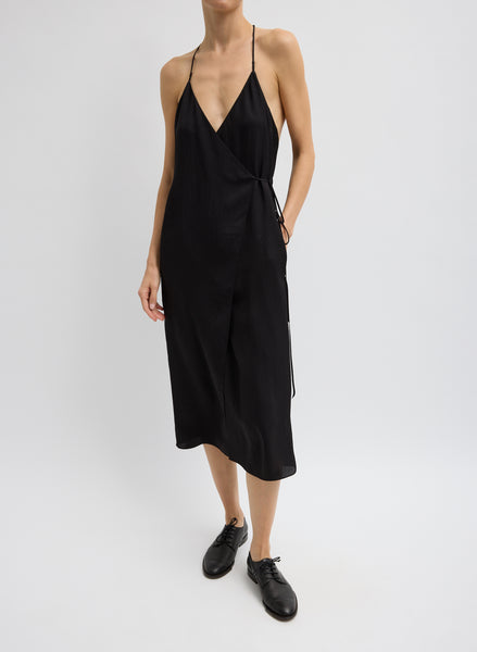 Summer Slip Wrap Dress - Black / 0 / U126SP1672 Summer Slip Wrap Dress - Black / 0 / U126SP1672