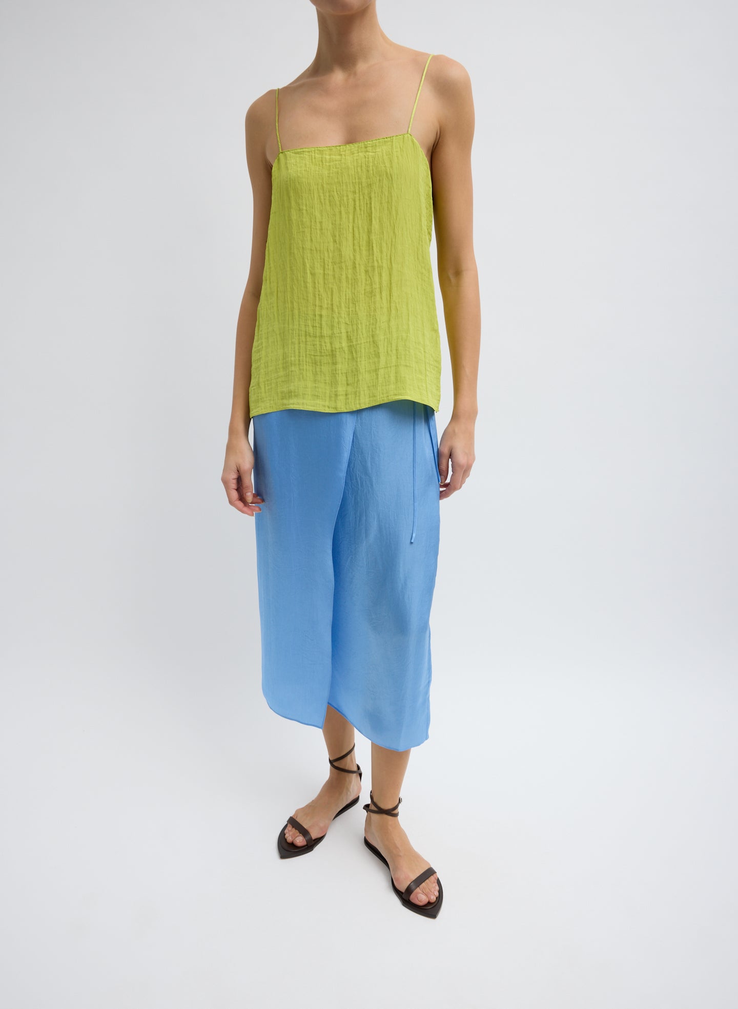 TFW49 SIDE TUCK WRAP SKIRTブルー L Summer Slip Wrap Skirt – Tibi Official