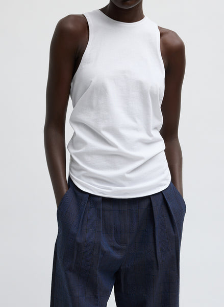 Shirred Back Tank – Tibi Official
