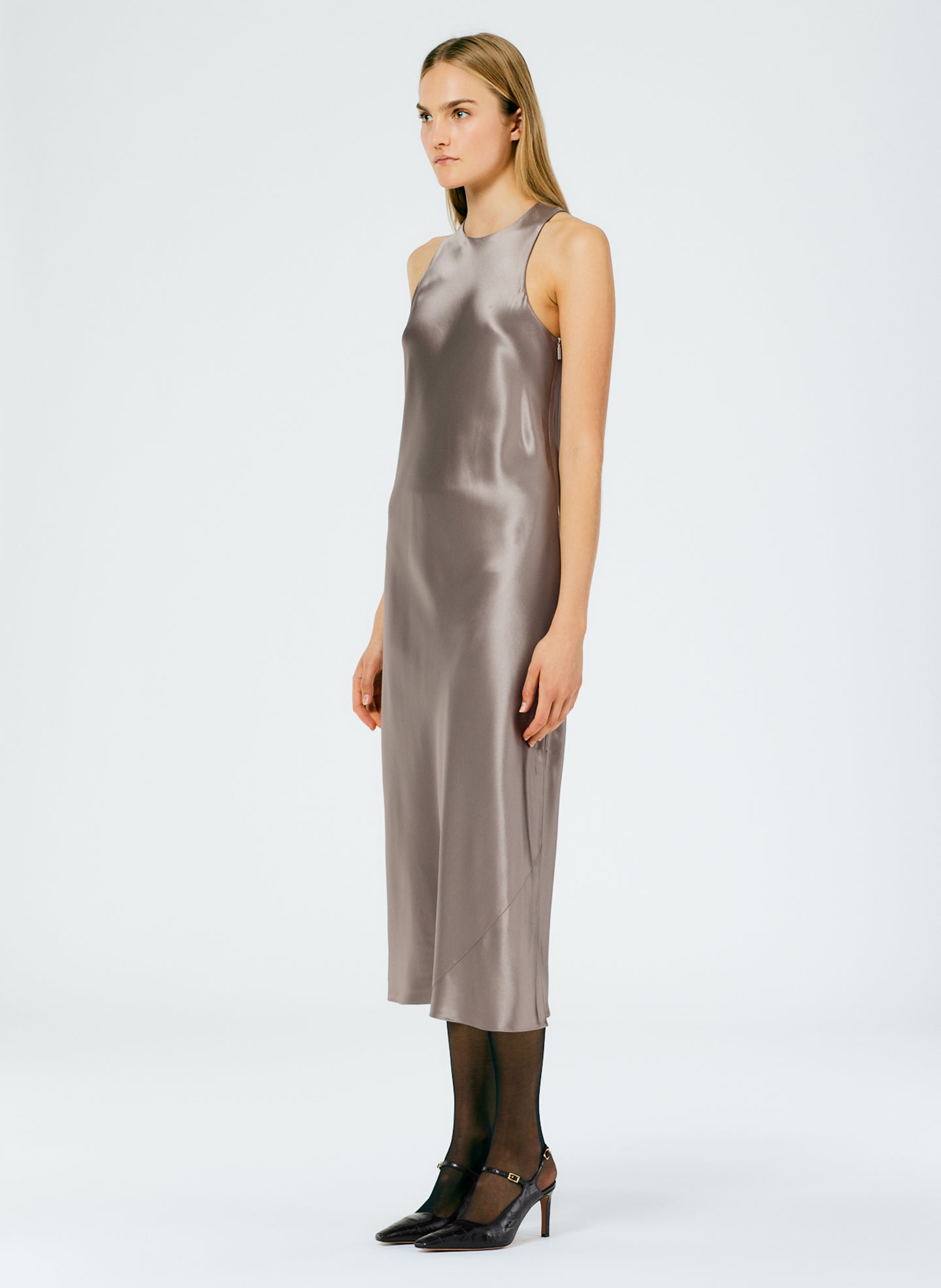 Heavy Satin Midi Bias Dress Heavy Satin Midi Bias Dress