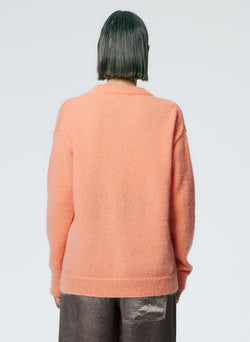Soft Mohair Crewneck Easy Pullover Imperial Topaz-3
