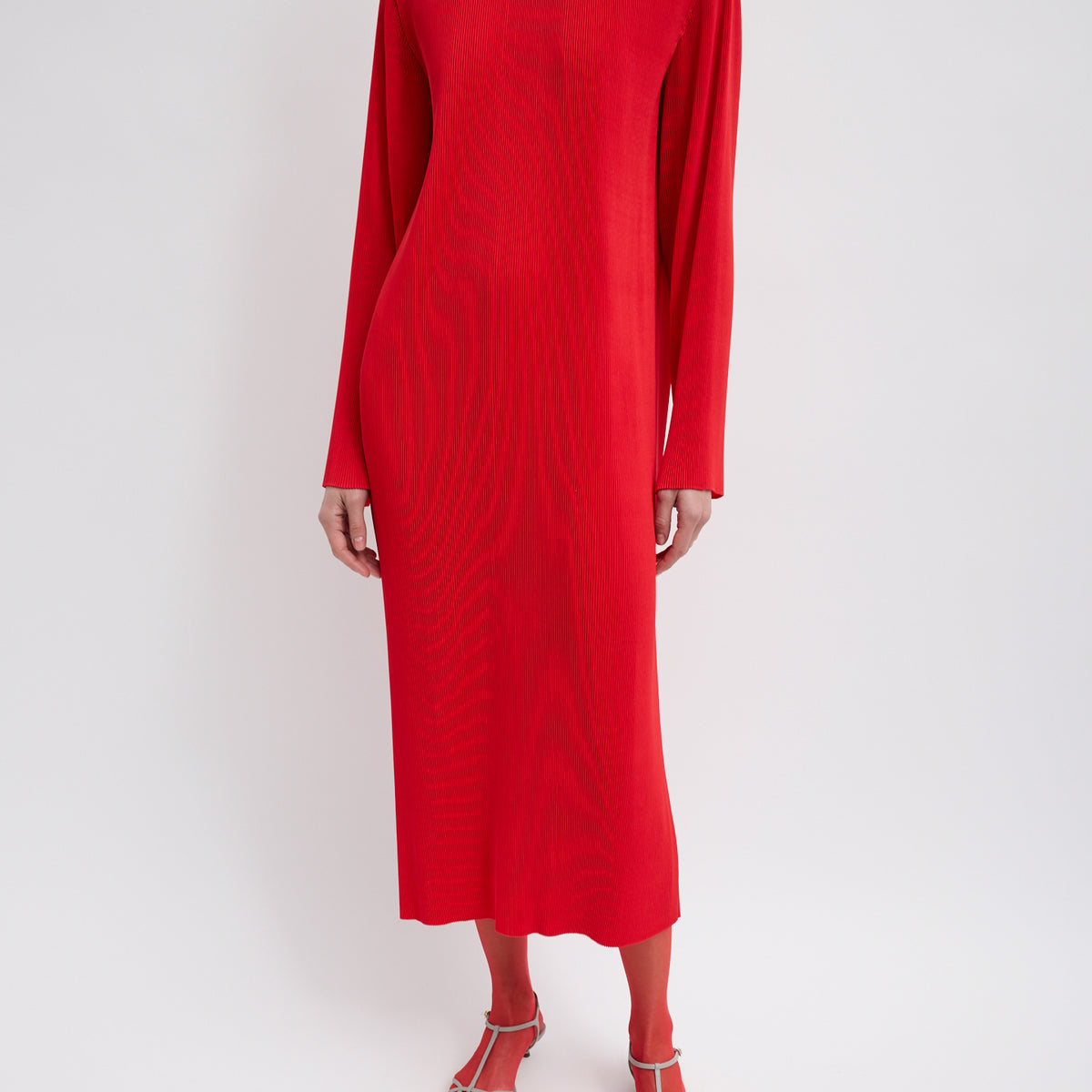 Plissé Midi Dress – Tibi Official