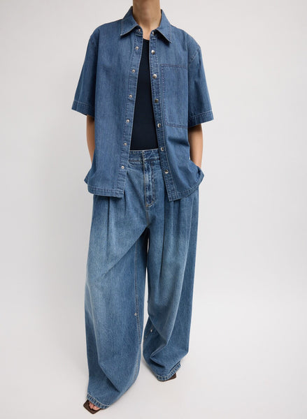 Three-Dimensional Cutting Denim Pants