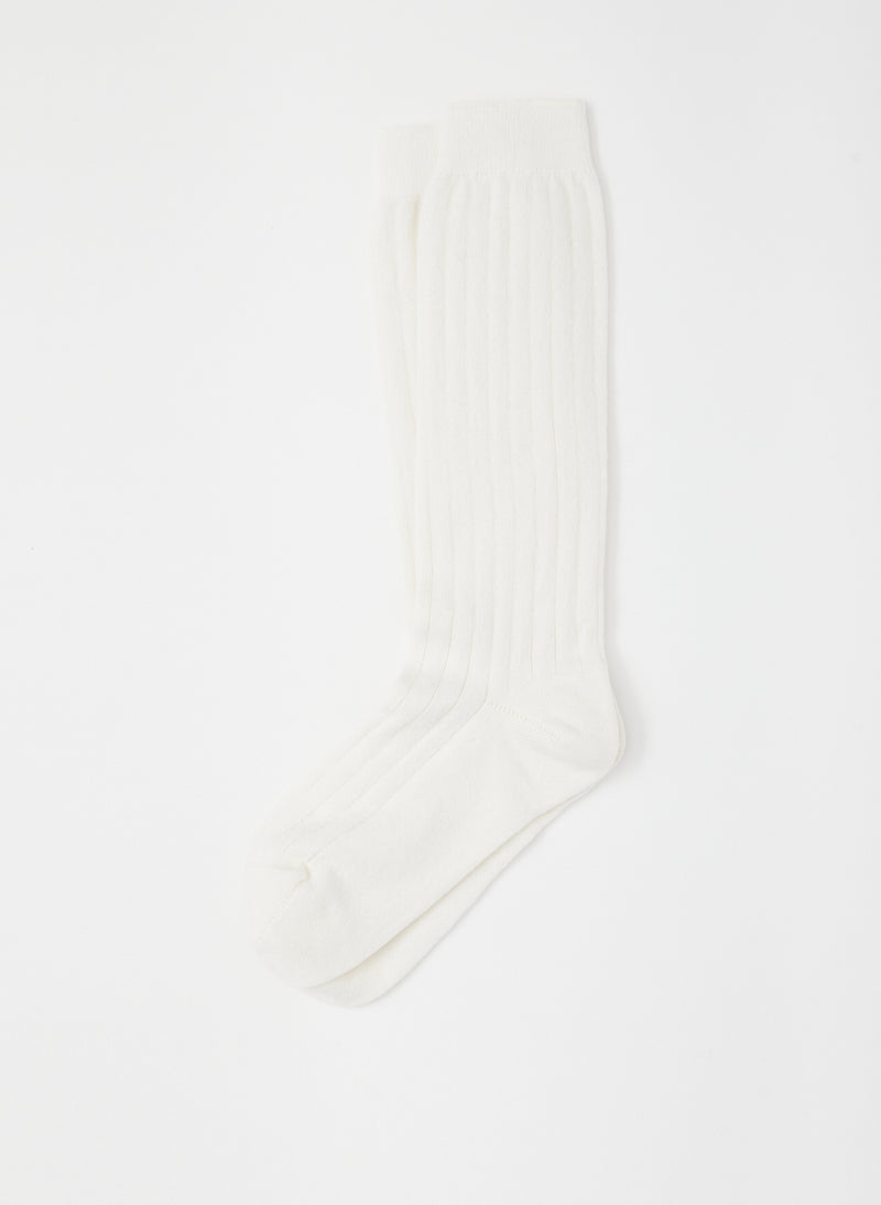 Cashmere Socks White-1