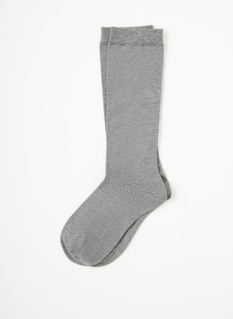 Classic Cotton Socks Heather Grey-1