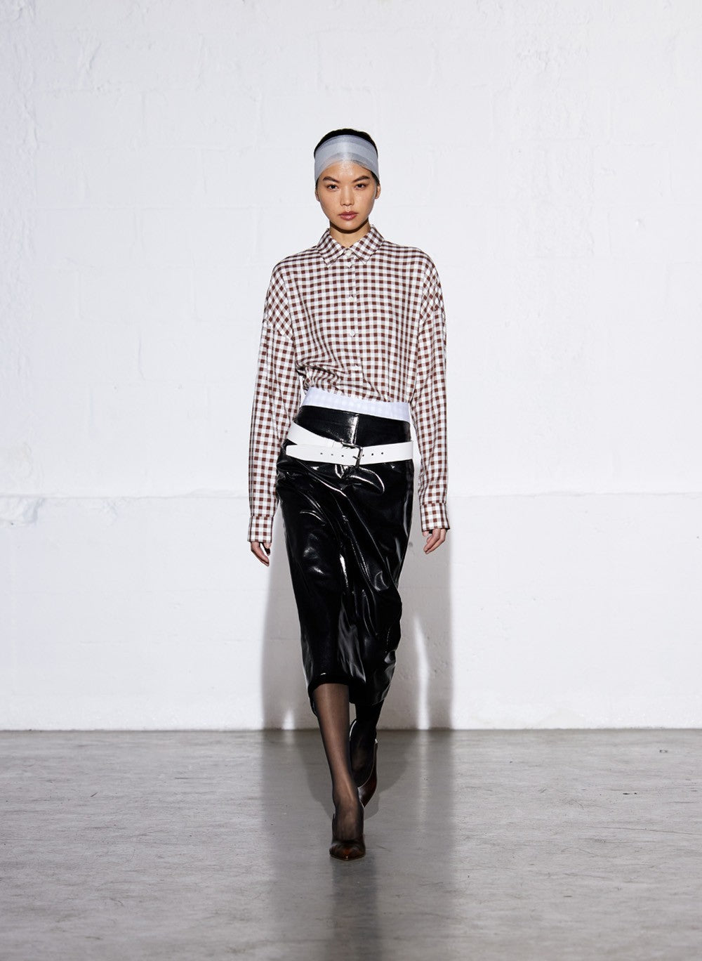 Gingham Drape Oversized Shirt – Tibi Official