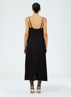 Lace Slip Dress Black-4