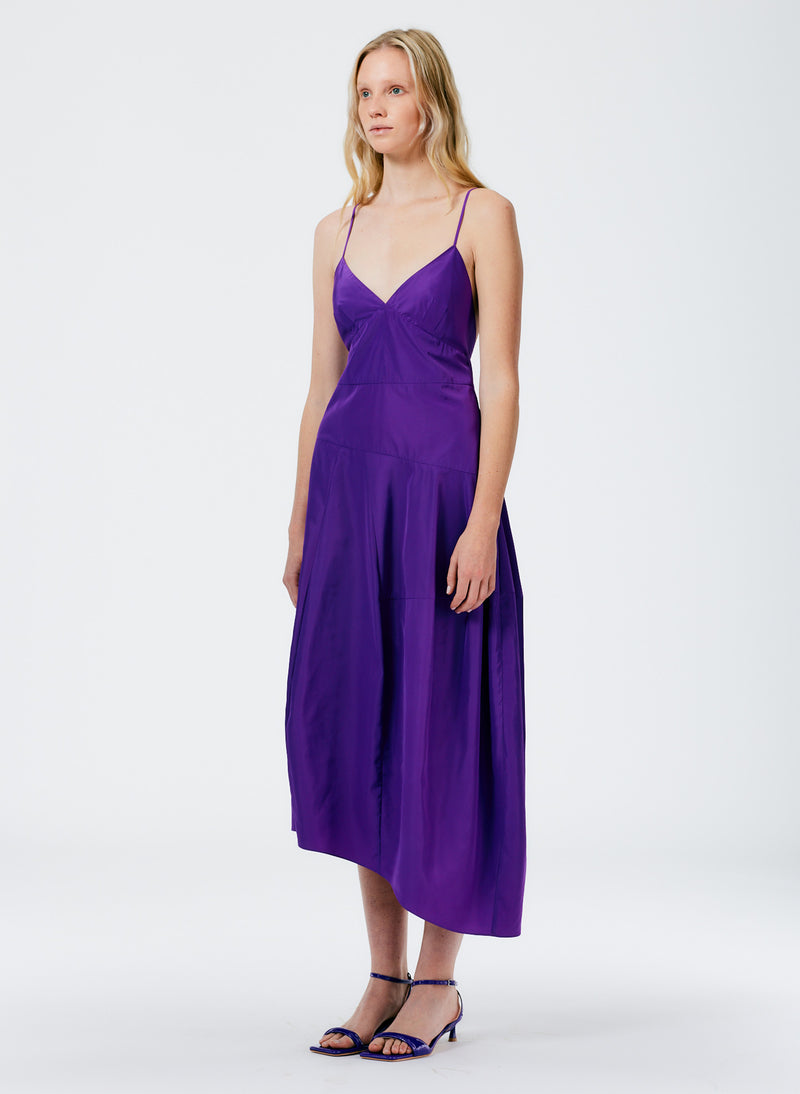Italian Sporty Nylon Cami Dress Purple-3