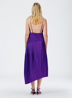 Italian Sporty Nylon Cami Dress Purple-4