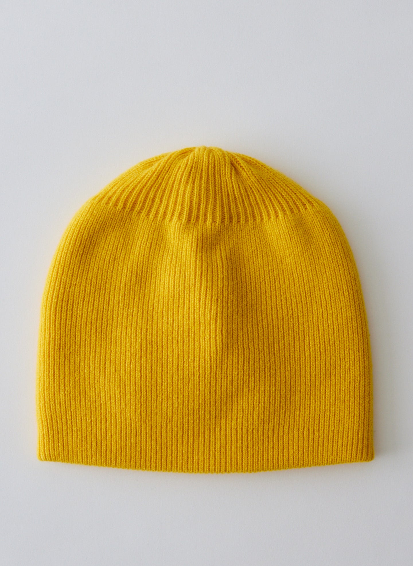 Wool Cashmere Beanie - Yellow-1