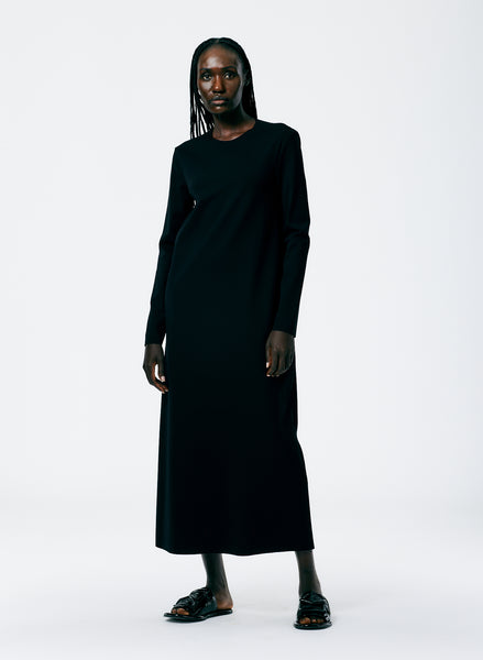 Compact Ultra Stretch Knit Long Sleeve Open Back Dress Tibi Official Compact Ultra Stretch Knit Long Sleeve Open Back Dress Tibi Official
