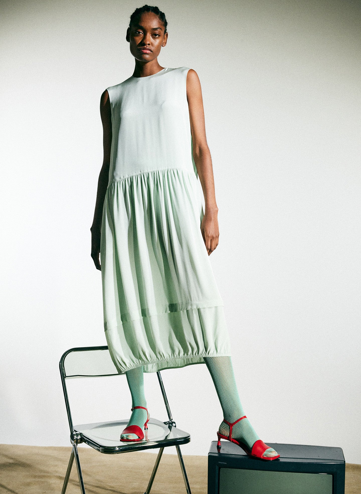 Eco Silk Cape Dress Tibi Official Eco Silk Cape Dress Tibi Official