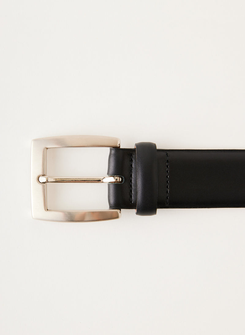 Zara Leather belt with gold-toned buckle