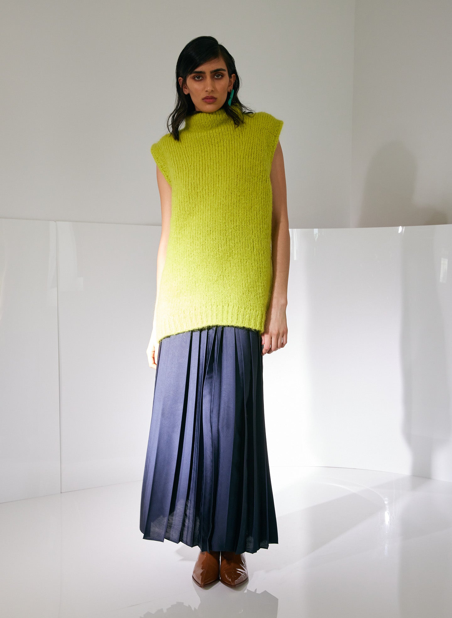 Claude Mohair Cocoon Funnelneck Vest