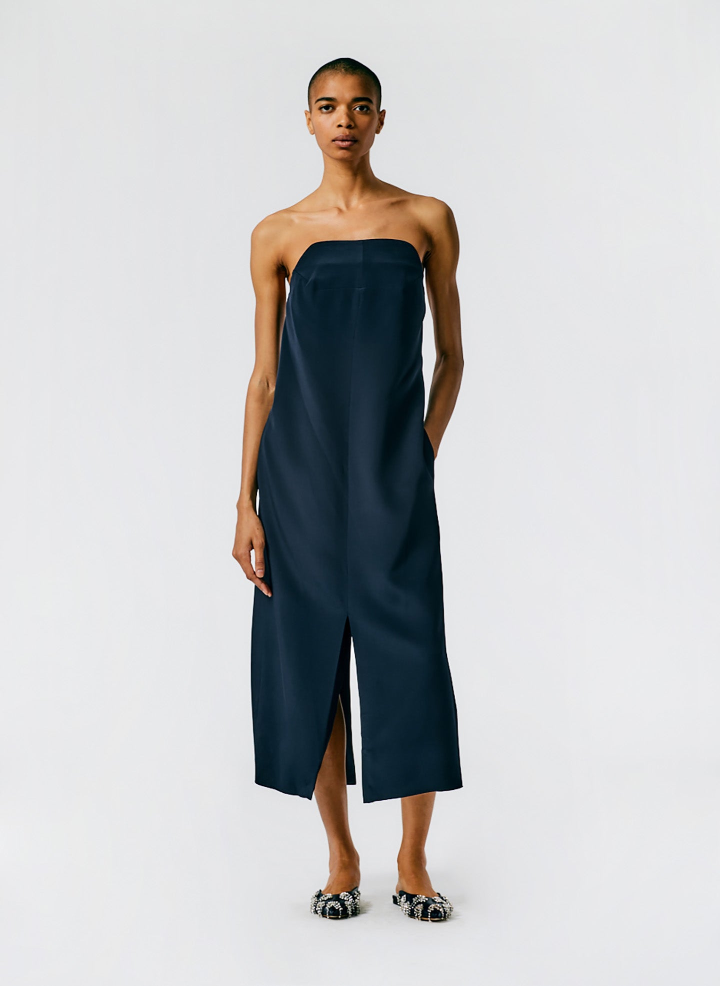 4Ply Silk Lean Strapless Dress Tibi Official 4Ply Silk Lean Strapless Dress Tibi Official