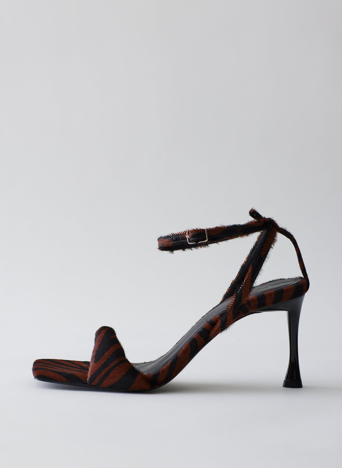 Pony Hair Zebra Print Hugh Sandal - Pony Zebra Print-1