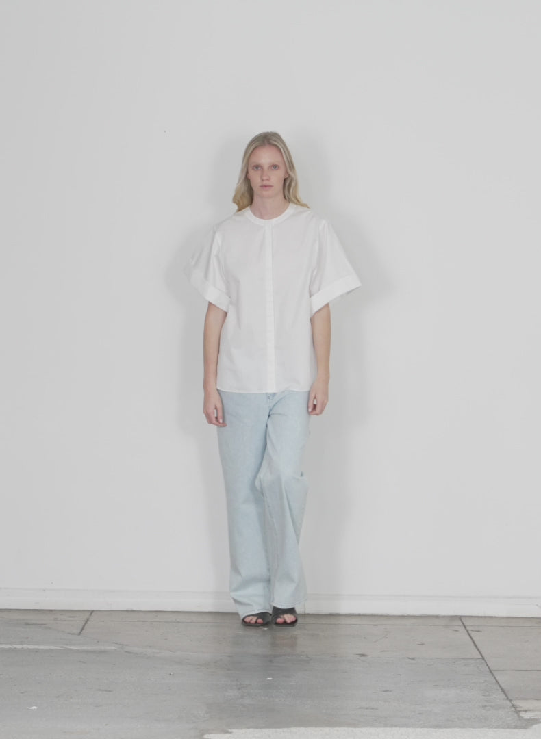 Tibi White Button retailer Up Shirt