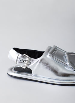 Metallic Slingback Beryen Sandal Silver-6