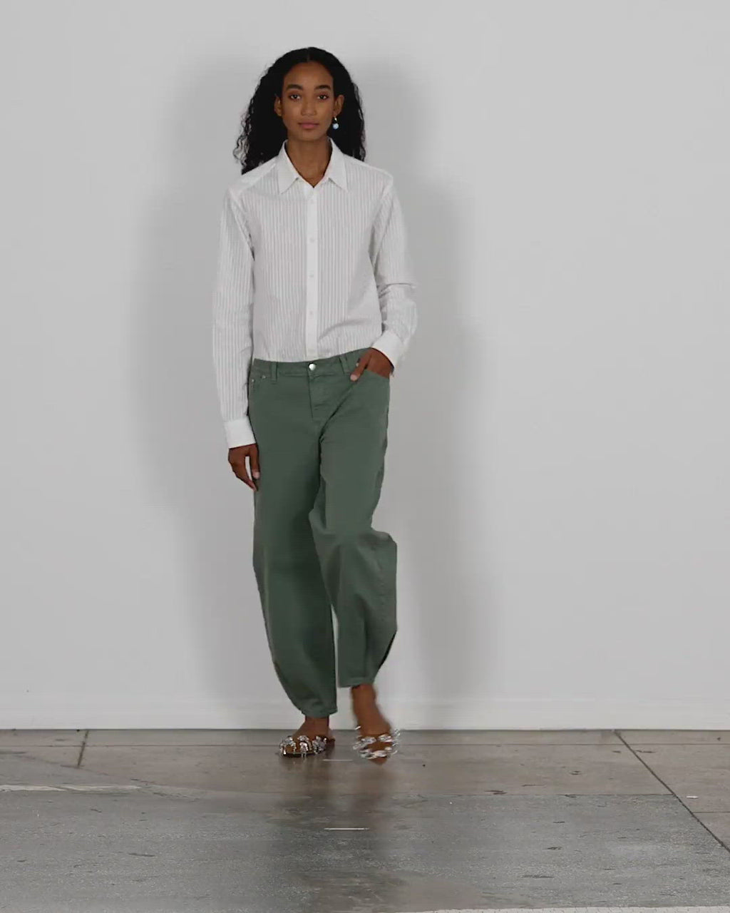 Cotton Drill Brancusi Pant - Regular – Tibi Official