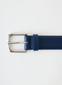 Classic Men's Leather Belt Ultramarine Blue-3