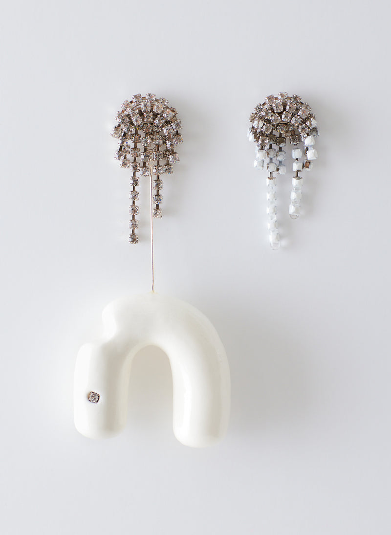 d O n U t s Crystal Earrings - Medium White-01