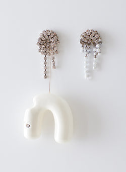 d O n U t s Crystal Earrings - Medium White-02