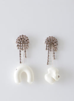 d O n U t s Crystal Earrings - Mini White-01