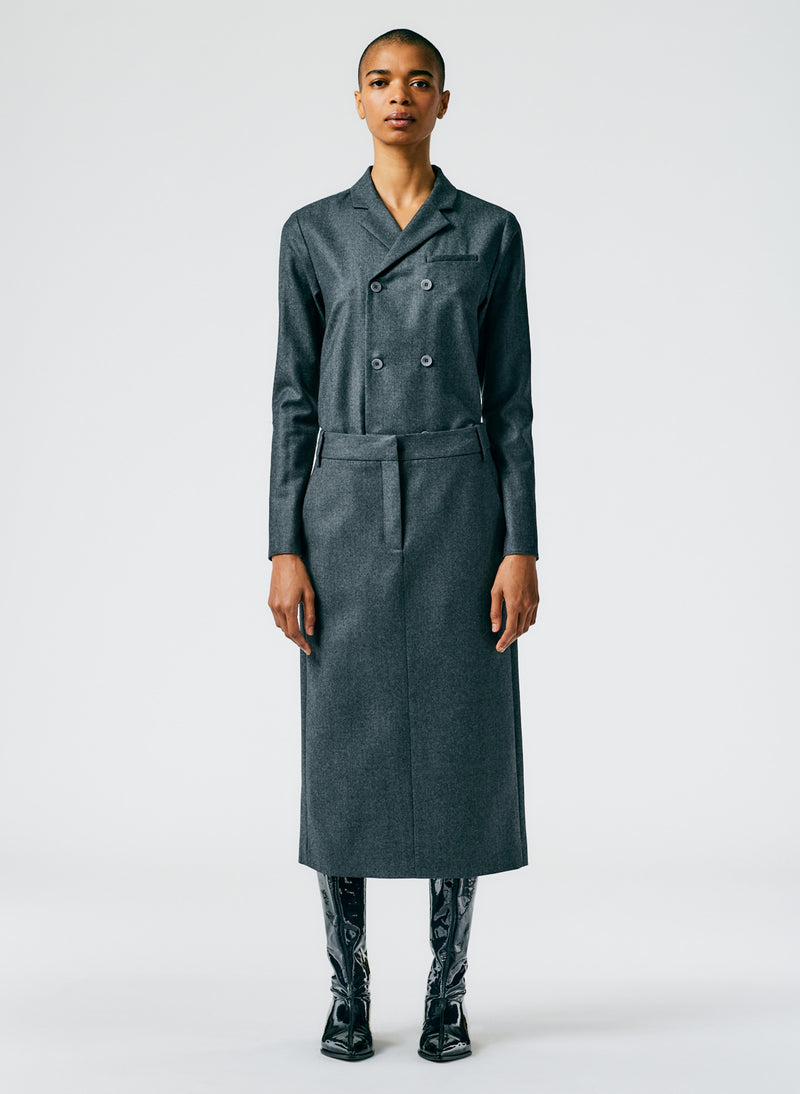 Superfine Wool Midi Trouser Skirt Medium Heather Grey-01