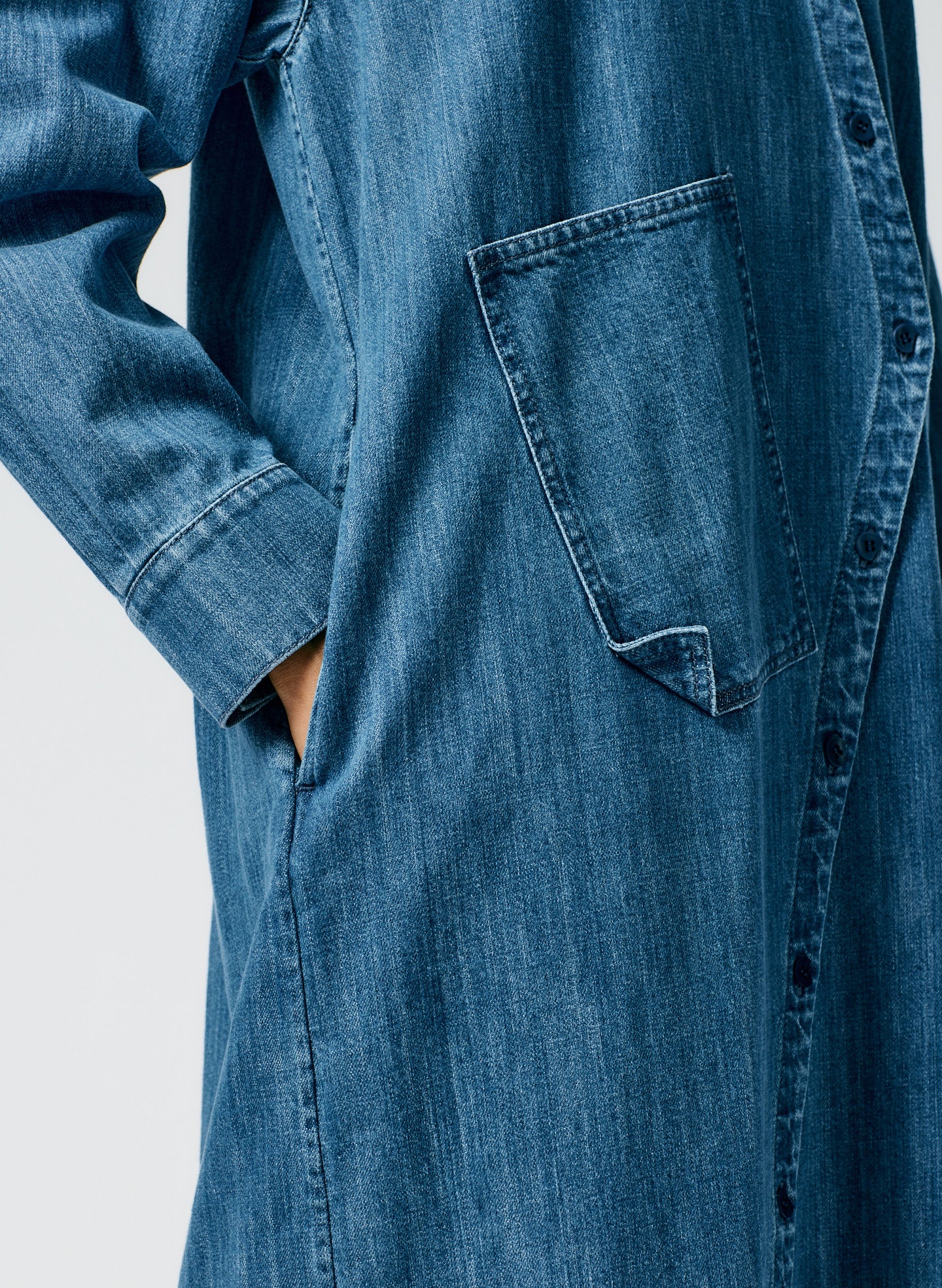 tibi denim shirt dress Summer Denim Camp Dress Tibi Official