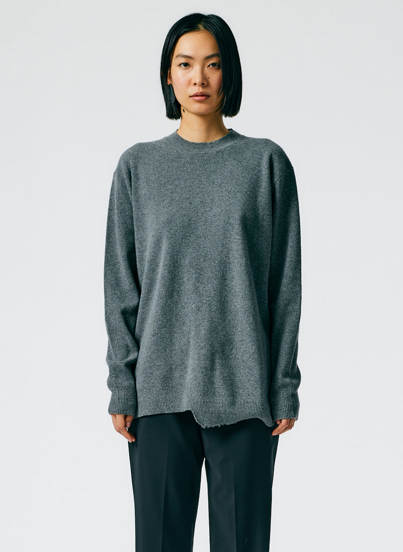Anna Merino Wool Hole At Back Pullover – Tibi Official