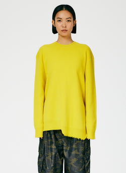 Anna Merino Wool Hole At Back Pullover Bright Yellow-03