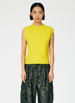 Anna Merino Wool Minime Distressed Vest Bright Yellow-03