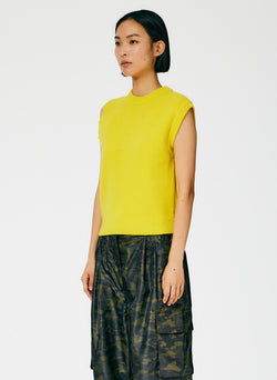 Anna Merino Wool Minime Distressed Vest Bright Yellow-04