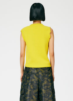 Anna Merino Wool Minime Distressed Vest Bright Yellow-05