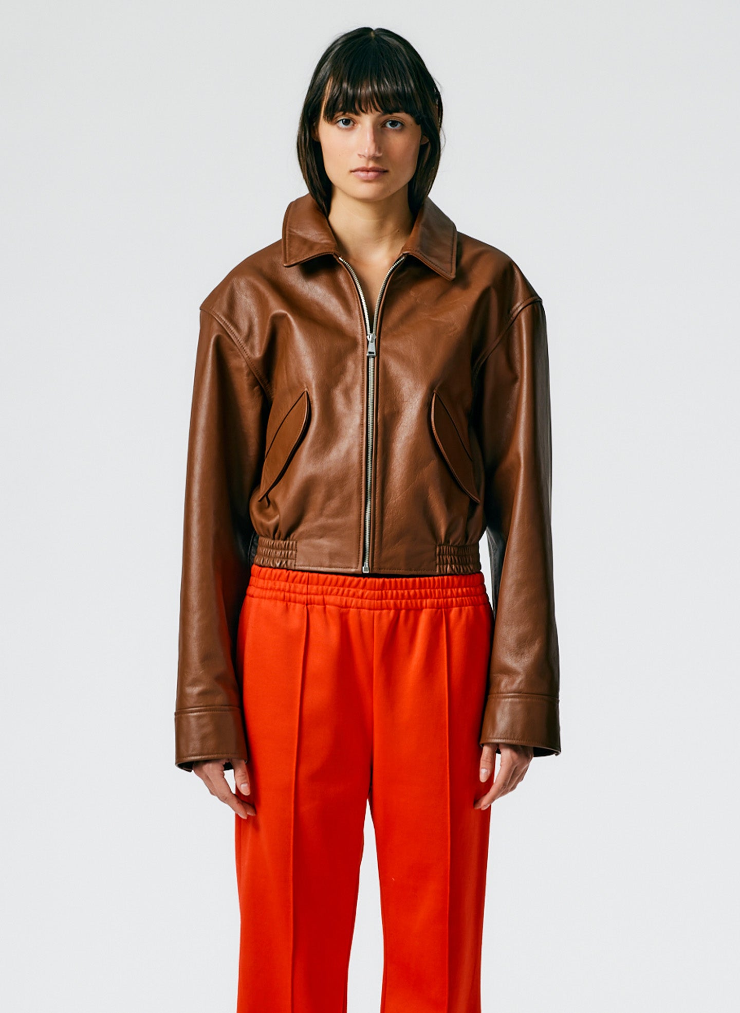 Aviator Leather Jacket – Tibi Official