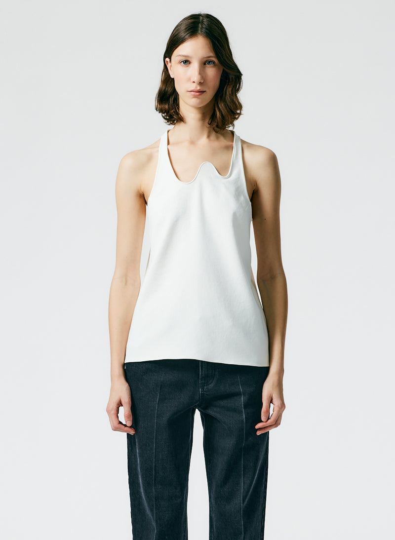 Chalky Drape Squiggly Tank White-01