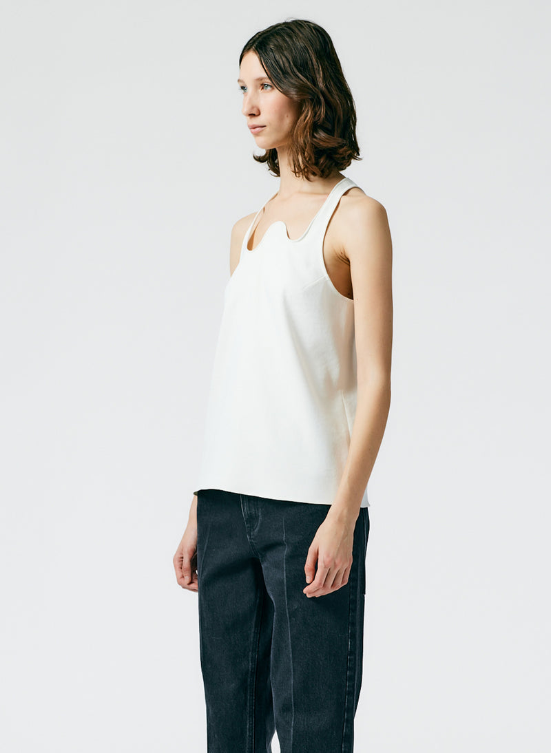 Chalky Drape Squiggly Tank White-02