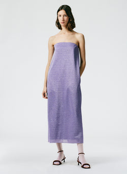 Lurex Haze Strapless Dress Lavender Multi-04